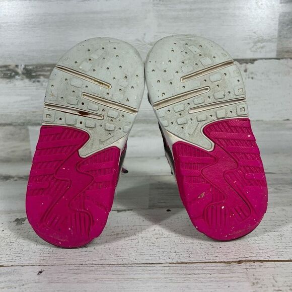 Nike Air Max 90 Emcee LTR Shoes Gray Purple Toddler Kid's Sneakers US‎ 9C - Picture 7 of 8